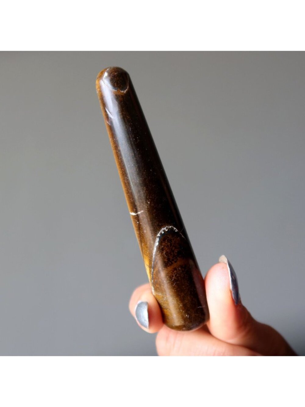 Tigers Eye Massage Wand Golden Brown Stone